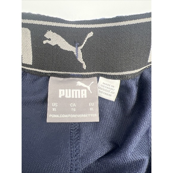Puma Men's Navy‎ Blue Drawstring Athletic Mesh Panel Short, Blue, Size XL - Picture 2 of 9